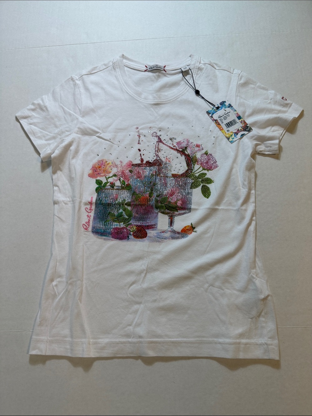 Robert Graham Floral Spritz Short Sleeve Tee Shirt